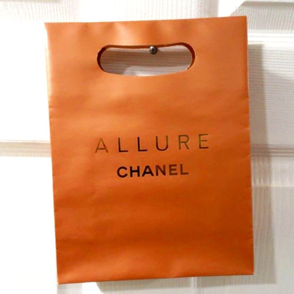 CHANEL Shopping Bag Allure Perfume Gift Bag Luxury Metallic Bronze - 7.25x9.5x3"